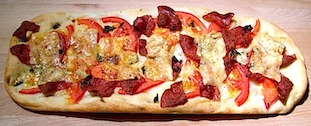 salami swiss pizza